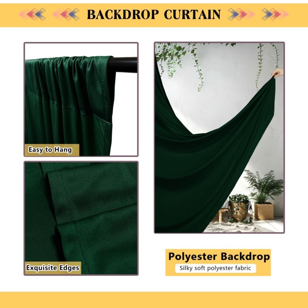 Elegant Green Floral Curtain - Picture 3 of 3